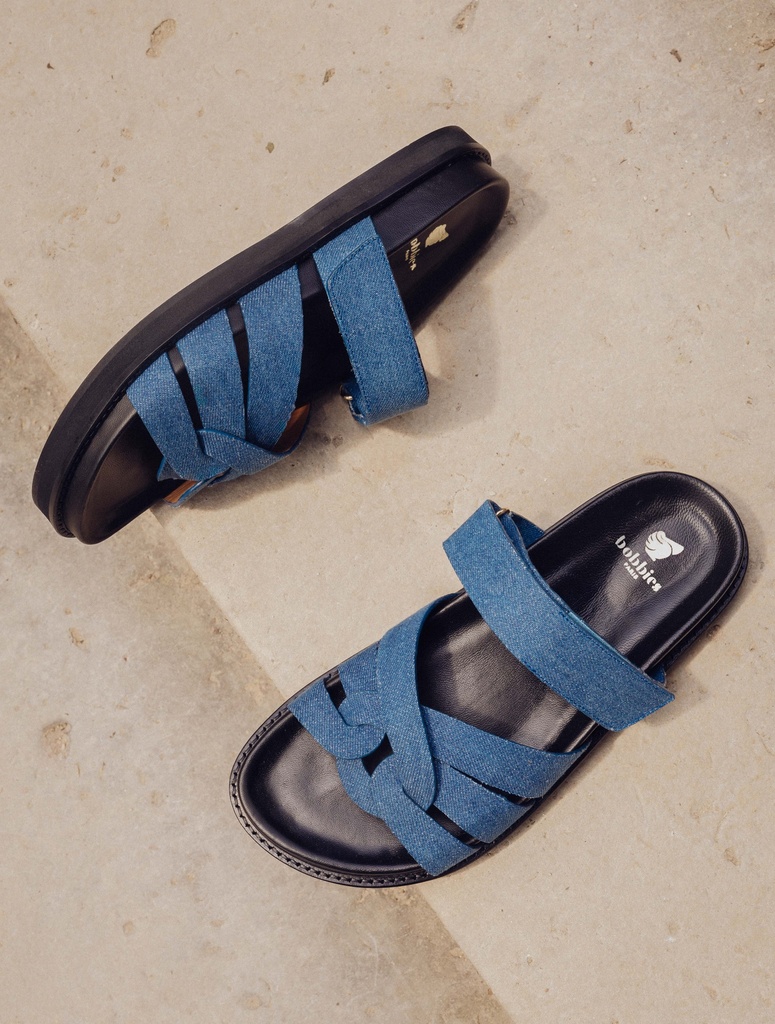 Sandales Plates : Atlas - Stone Denim