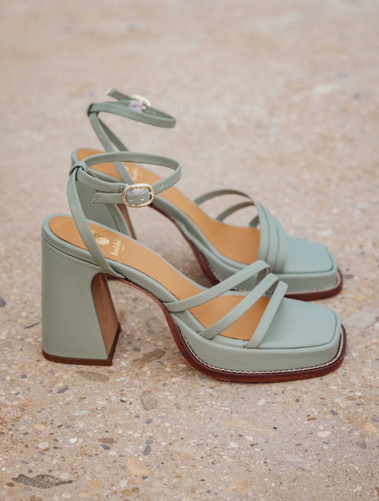 Heeled Sandals : Bella - Grey Green
