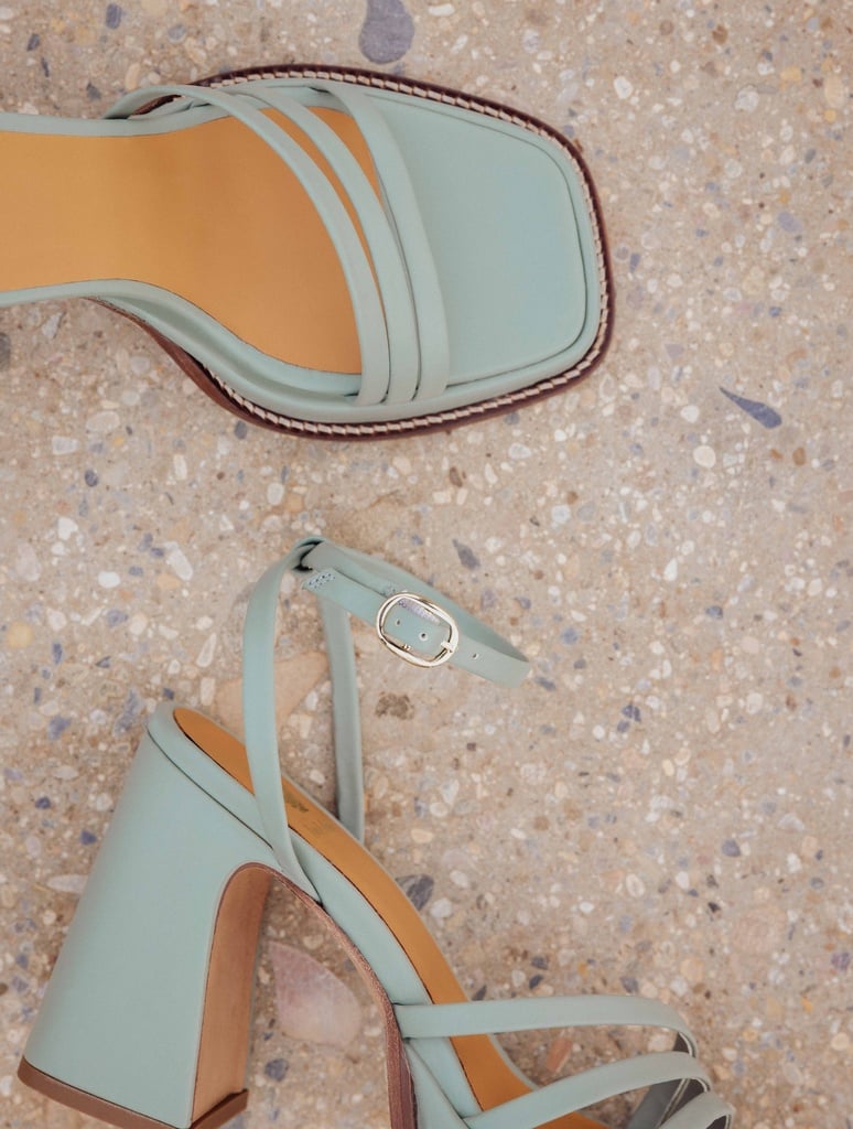 Heeled Sandals : Bella - Grey Green