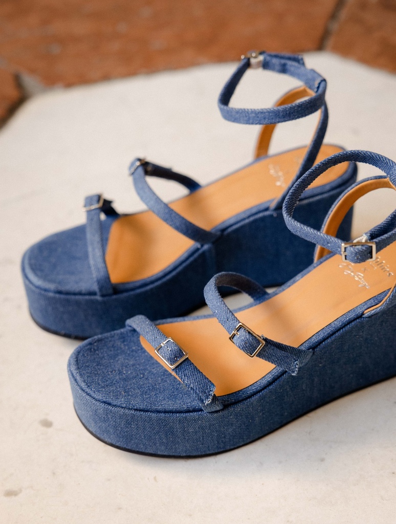 Alpargatas con cuña : Citta - Stone Denim