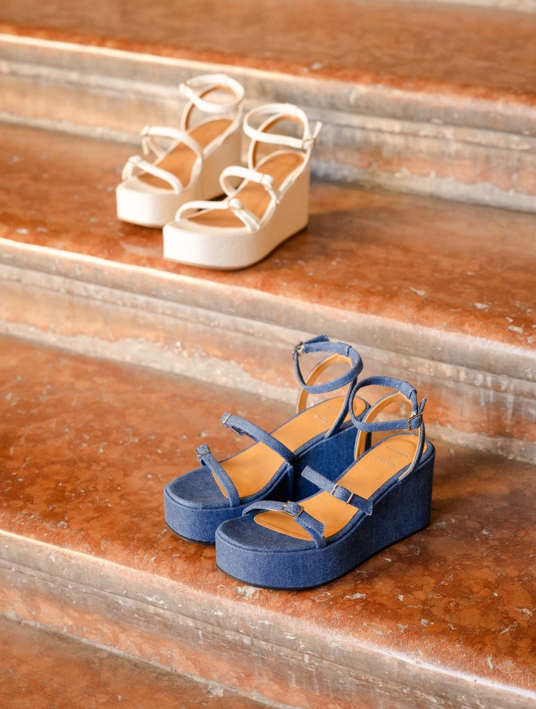 Alpargatas con cuña : Citta - Stone Denim