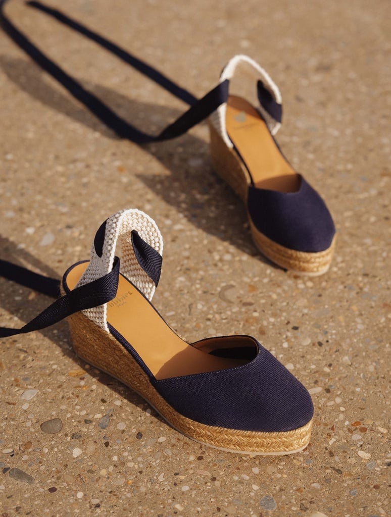 Espadrille Wedges : Camila - Navy Blue