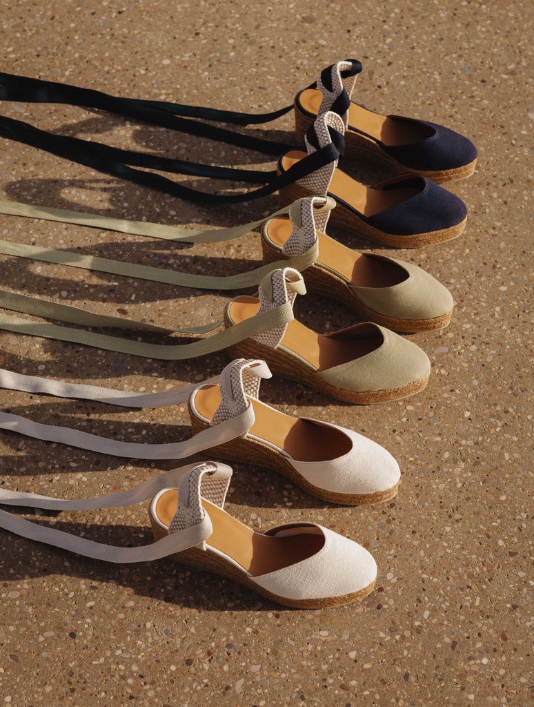 Alpargatas con cuña : Camila - Navy Blue