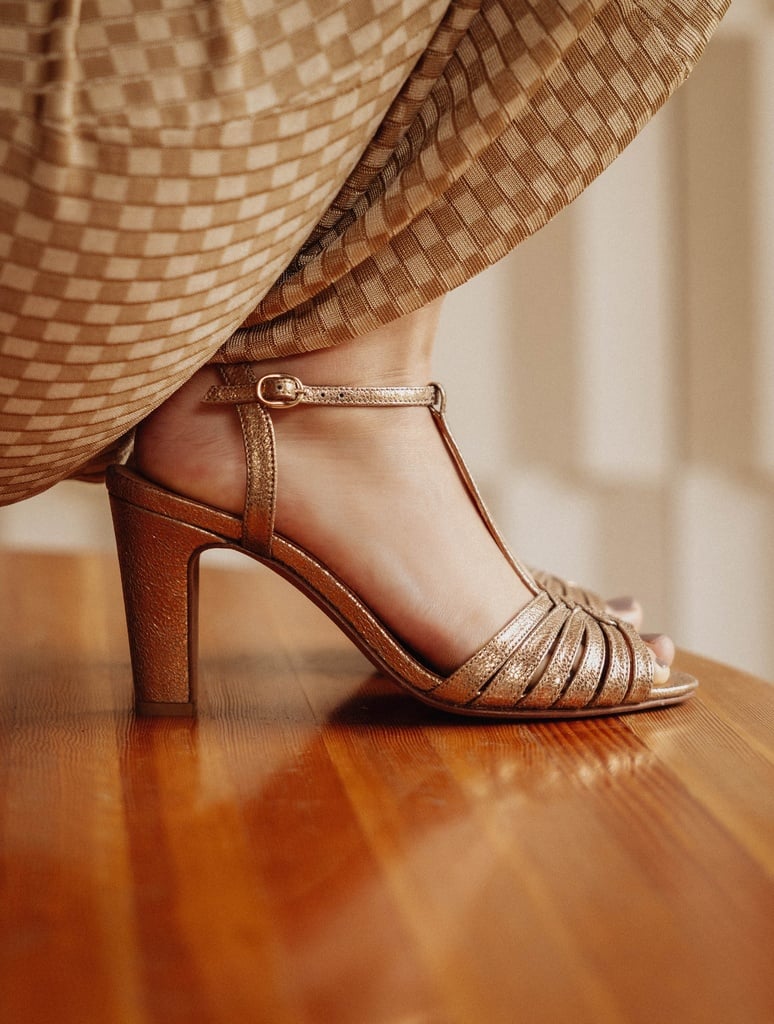 Sandalen mit Absatz : Daisy - Sepia Gold