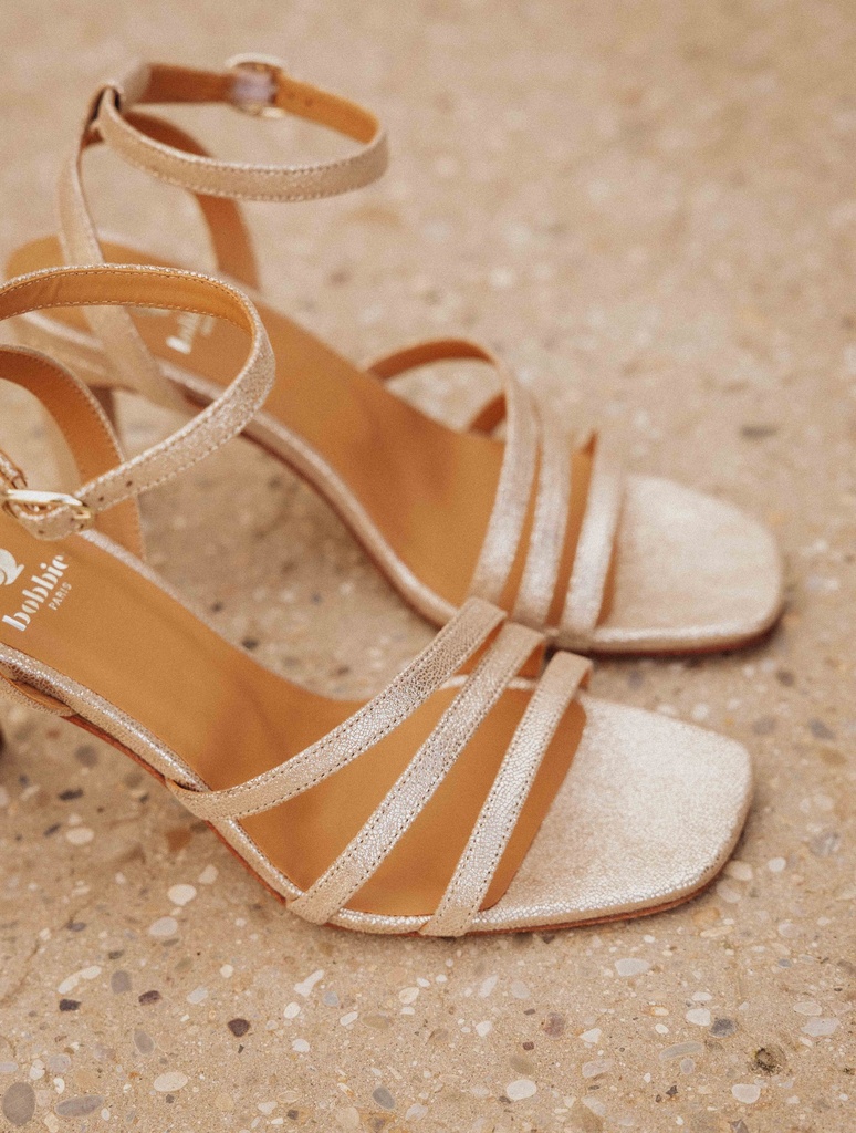 Sandalen mit Absatz : Davina - Iridescent Champagne