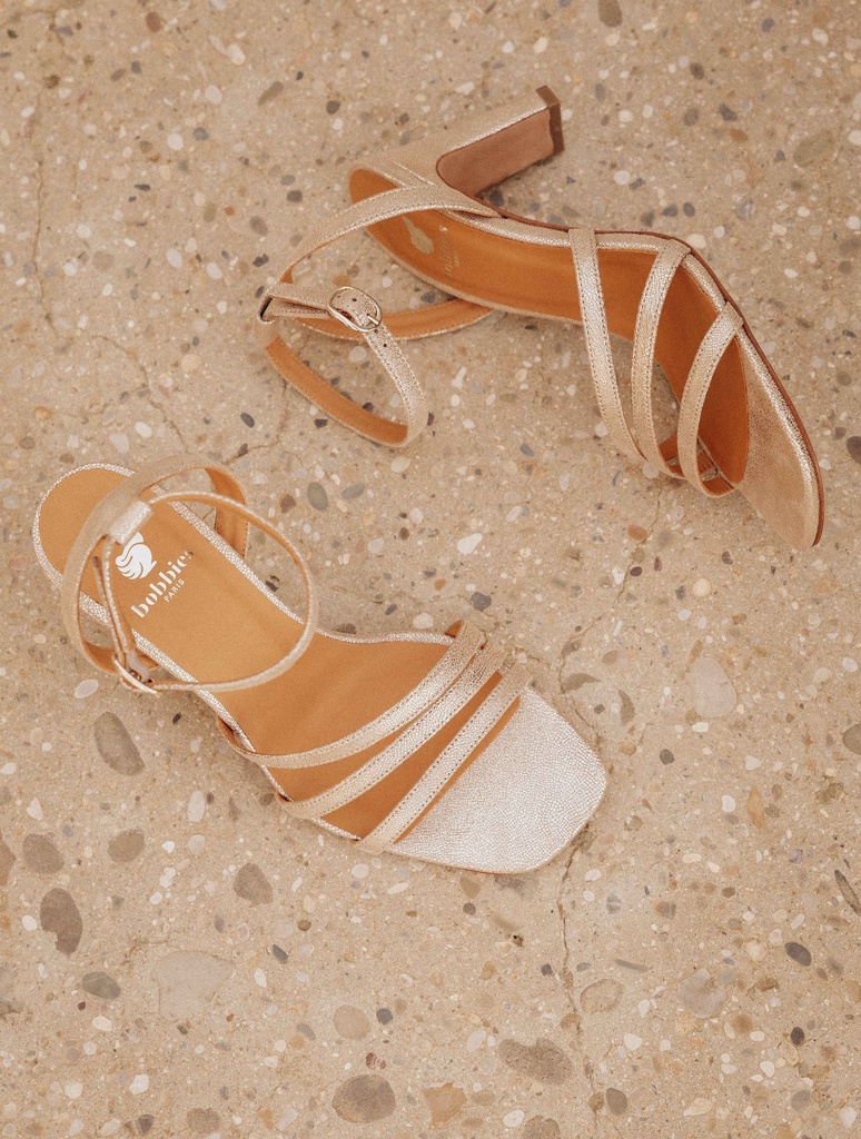 Sandalen mit Absatz : Davina - Iridescent Champagne