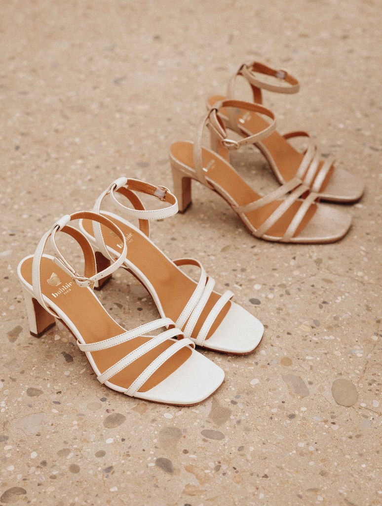 Sandalen mit Absatz : Davina - Iridescent Champagne