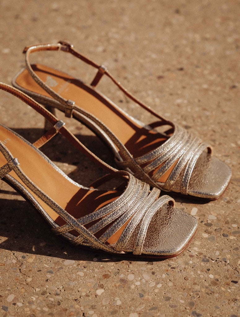 Heeled Sandals : Ève - Champagne Gold