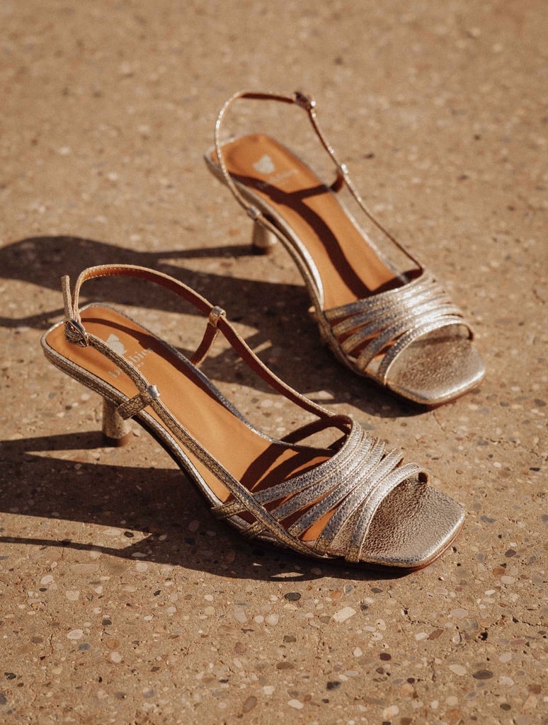 Heeled Sandals : Ève - Champagne Gold