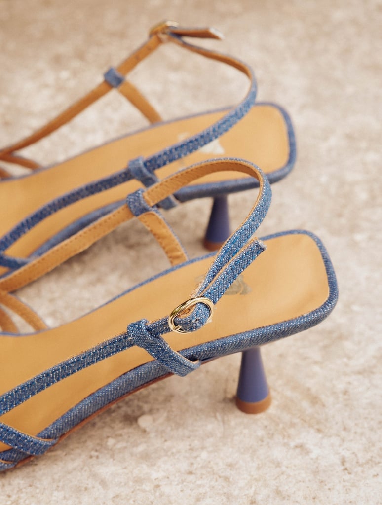 Sandales à Talons : Ève - Stone Denim