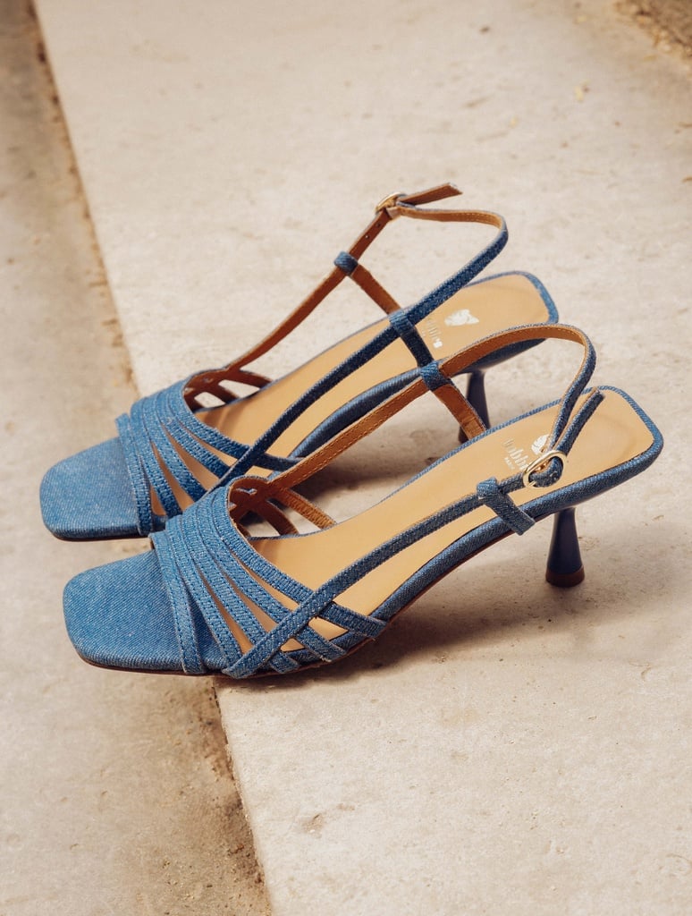 Sandales à Talons : Ève - Stone Denim