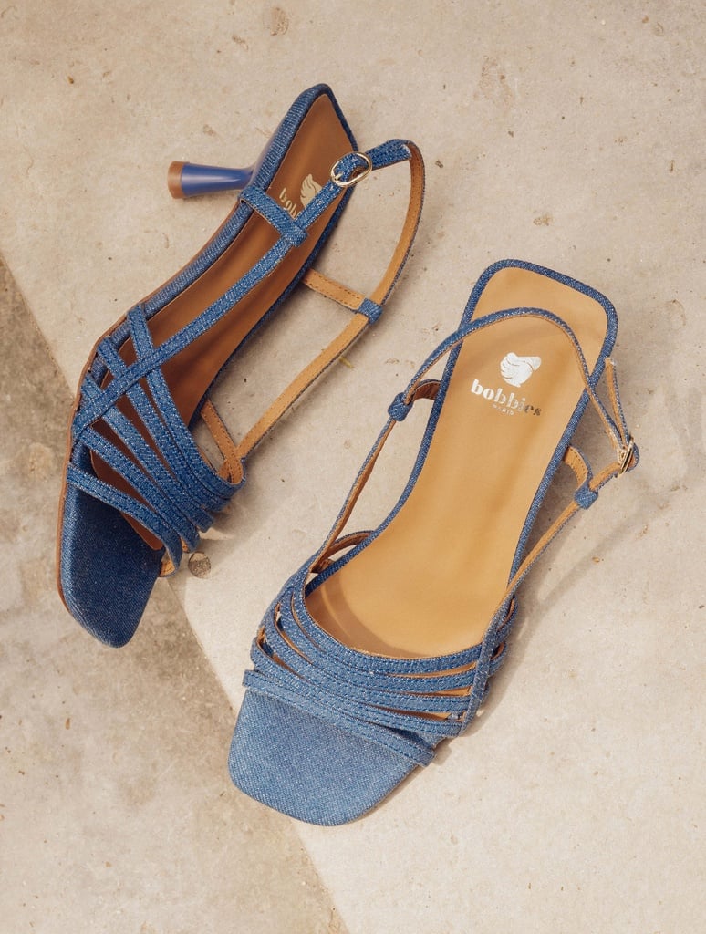 Sandales à Talons : Ève - Stone Denim