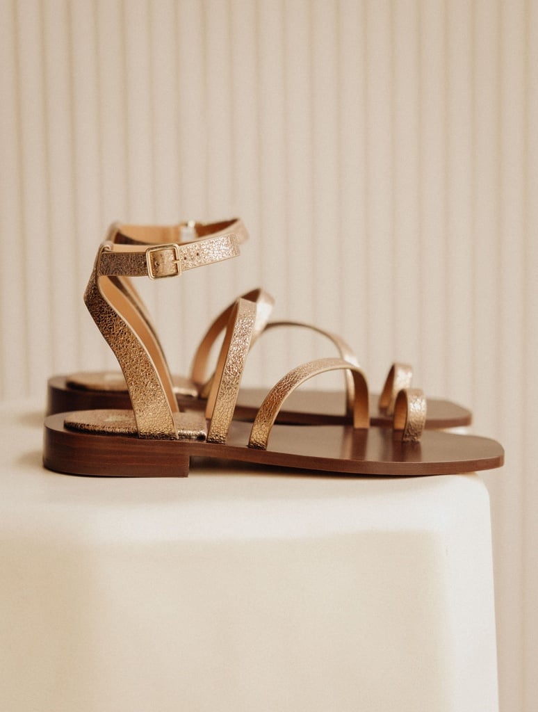 Flache Sandalen : Giorgia - Sepia Gold