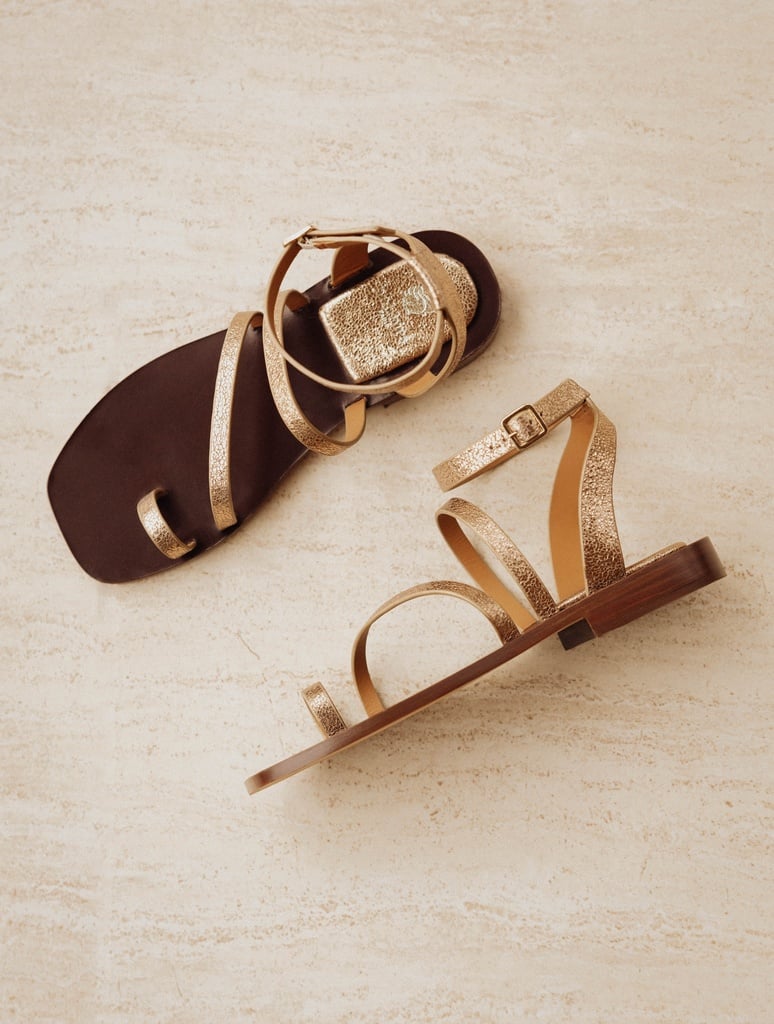 Flat Sandals : Giorgia - Sepia Gold