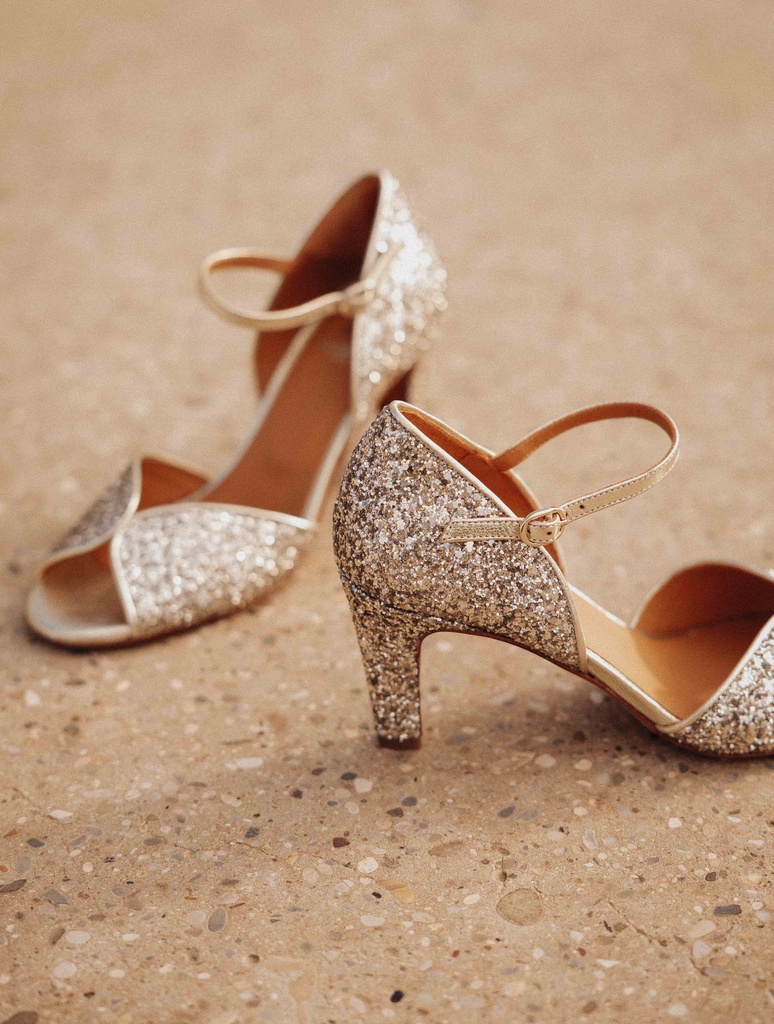 Sandalen mit Absatz : Holly - Golden Rain