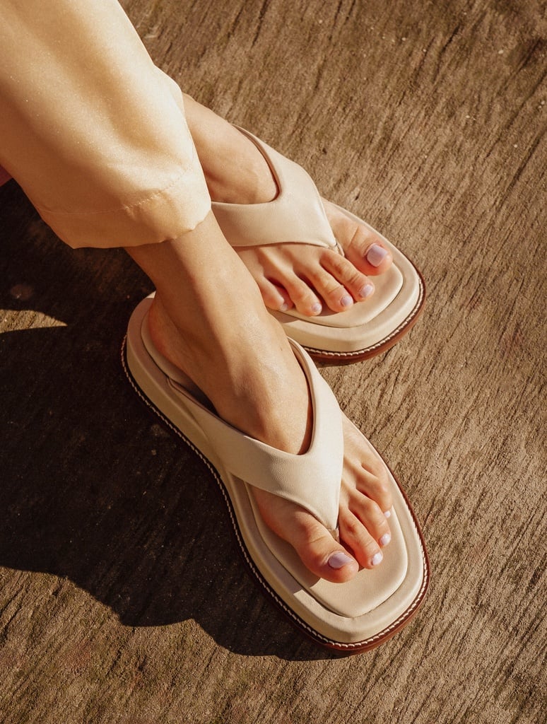 Sandales Plates : Hiromi - Beige