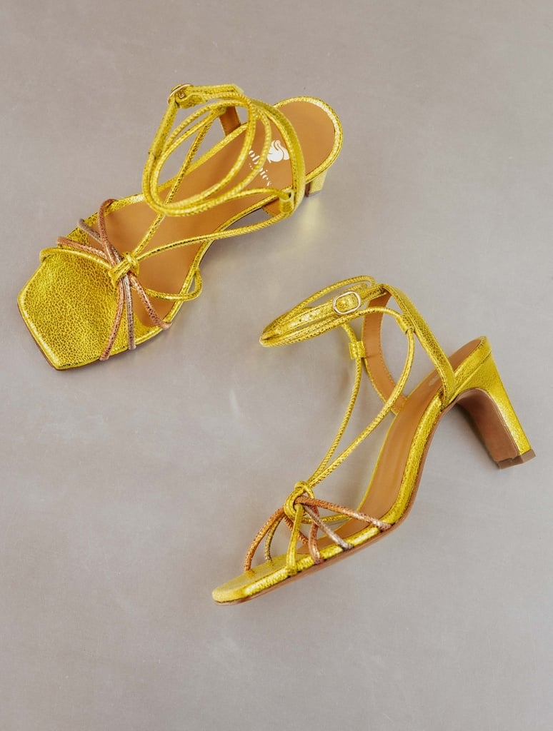 Heeled Sandals : Jenna - Acid Yellow