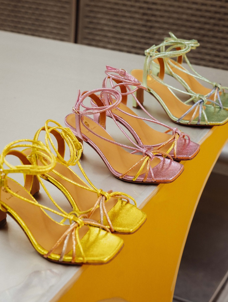 Heeled Sandals : Jenna - Acid Yellow
