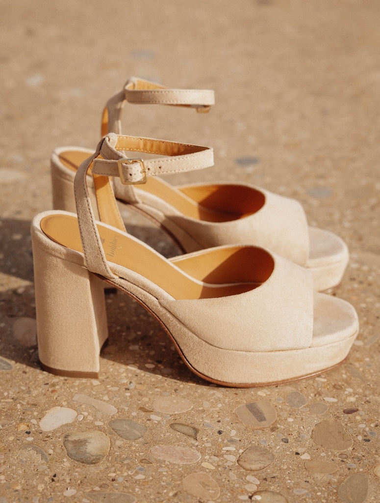 Sandales à Talons : Lisa - Milos Beige