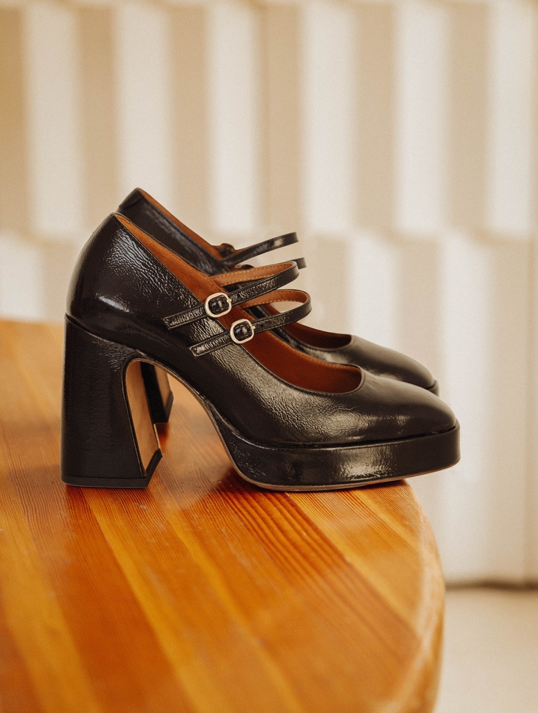 Babies & Escarpins : Louise - Black Vinyl