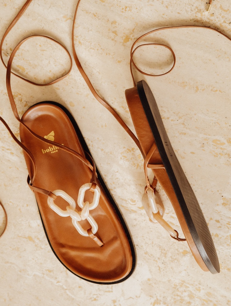 Flache Sandalen : Marissa - Camel