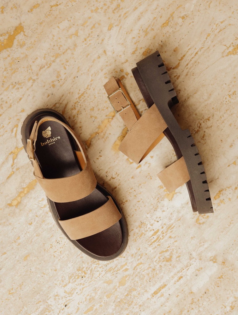 Flache Sandalen : Nami - Antelope