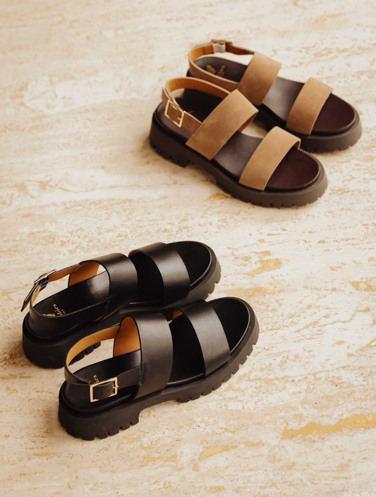 Flache Sandalen : Nami - Antelope