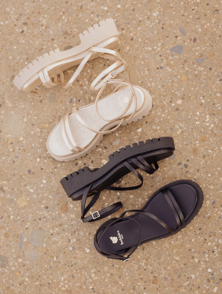 Flache Sandalen : River - Passion Black