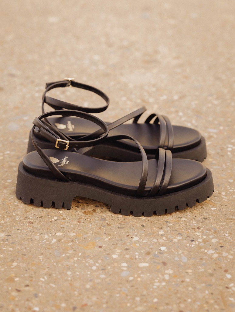 Flache Sandalen : River - Passion Black