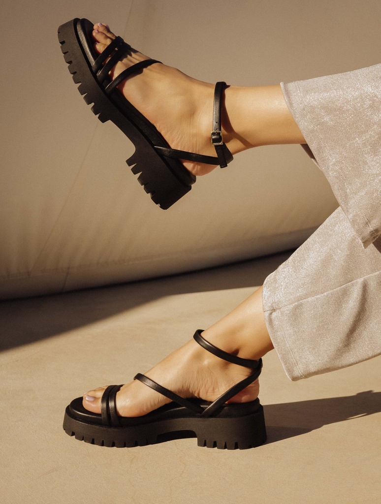 Flache Sandalen : River - Passion Black