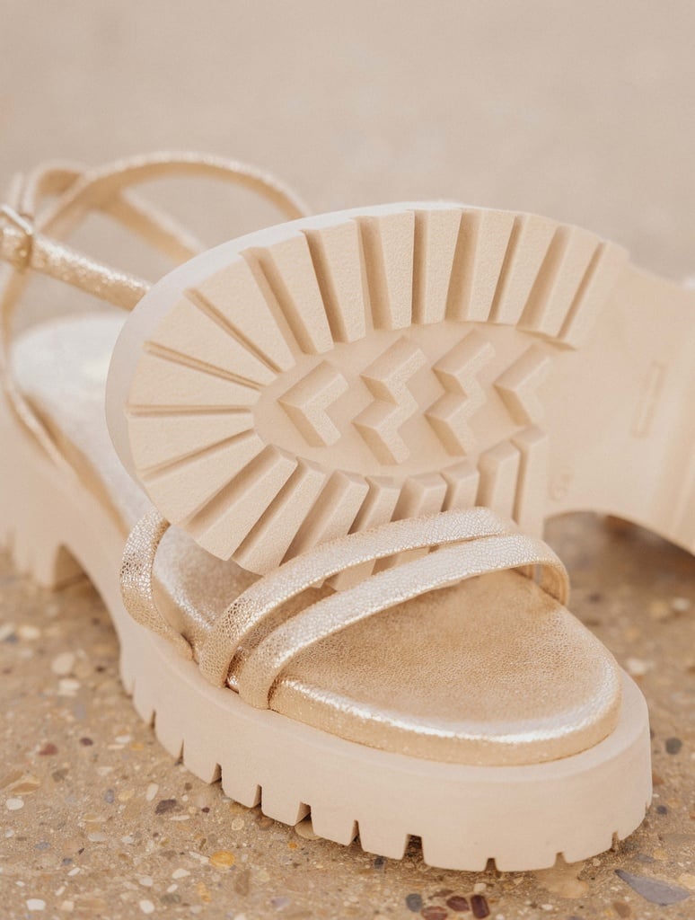 Flache Sandalen : River - Iridescent Champagne