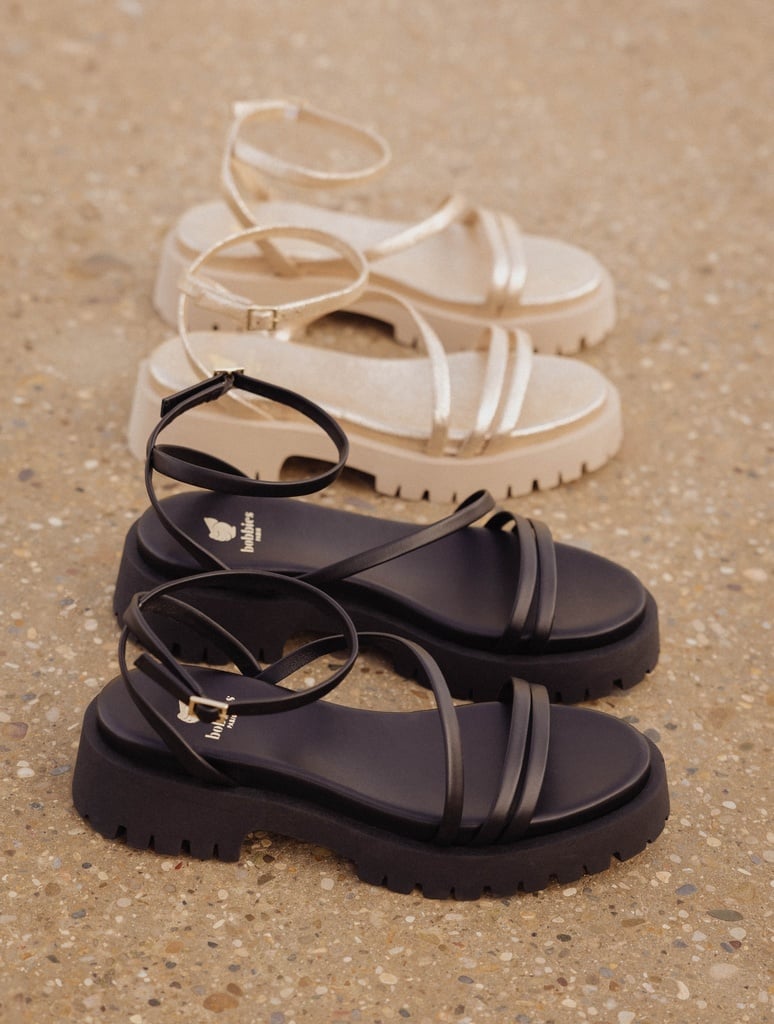 Flat Sandals : River - Iridescent Champagne