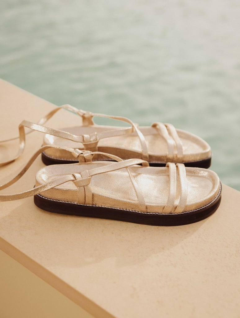 Flache Sandalen : Salina - Iridescent Champagne