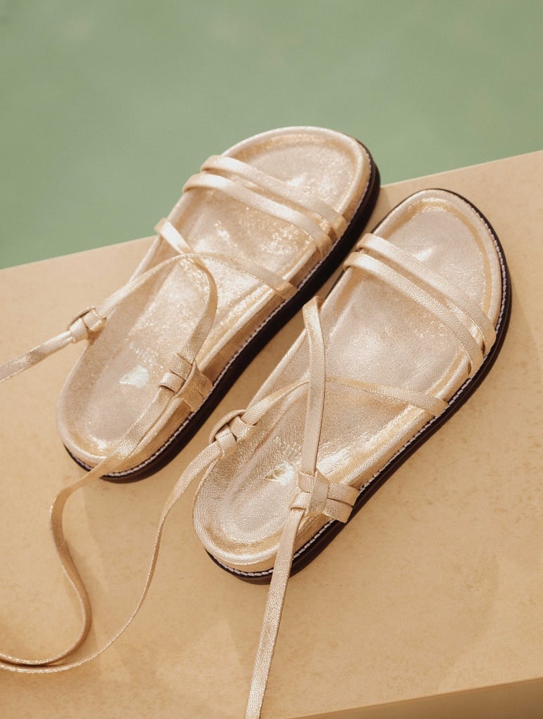 Flache Sandalen : Salina - Iridescent Champagne