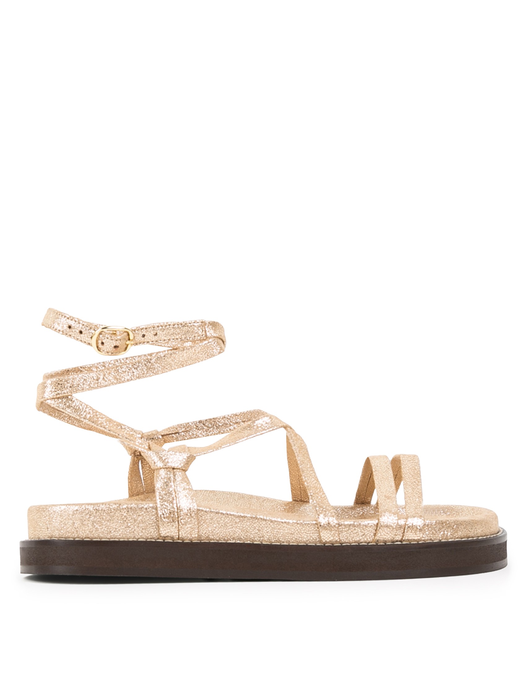 Sandales Fermées Blanchard En Cuir Brillant - Sandales Plates Femme - Cuir Naturel Certifié LWG