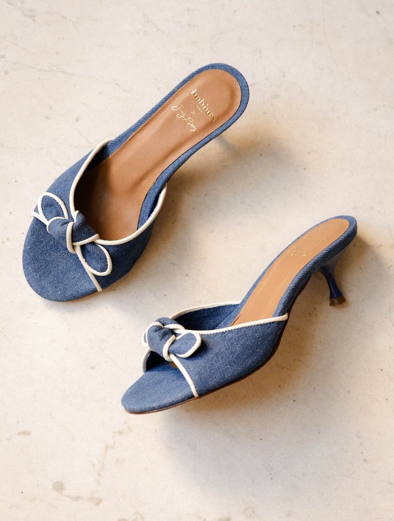 Heeled Sandals : Sophia - Stone Denim