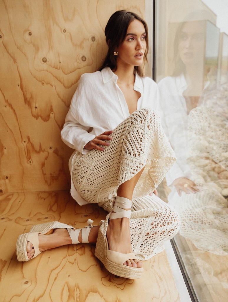 Alpargatas con cuña : Summer - Milos Beige
