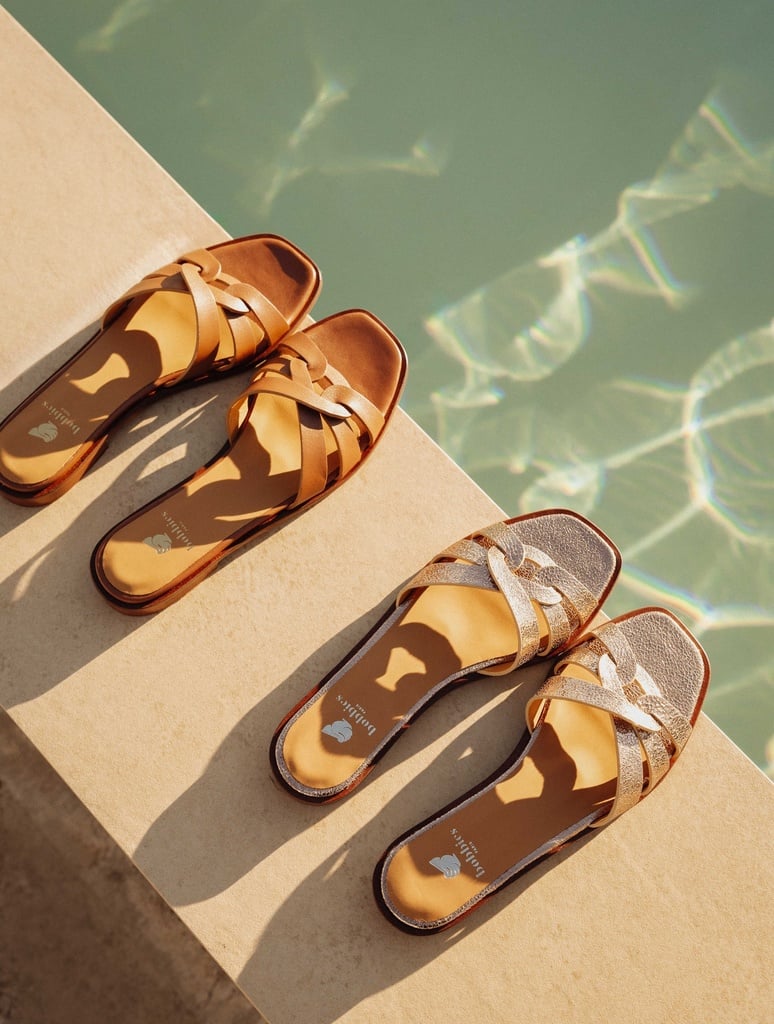 Flache Sandalen : Thaïs - Sepia Gold