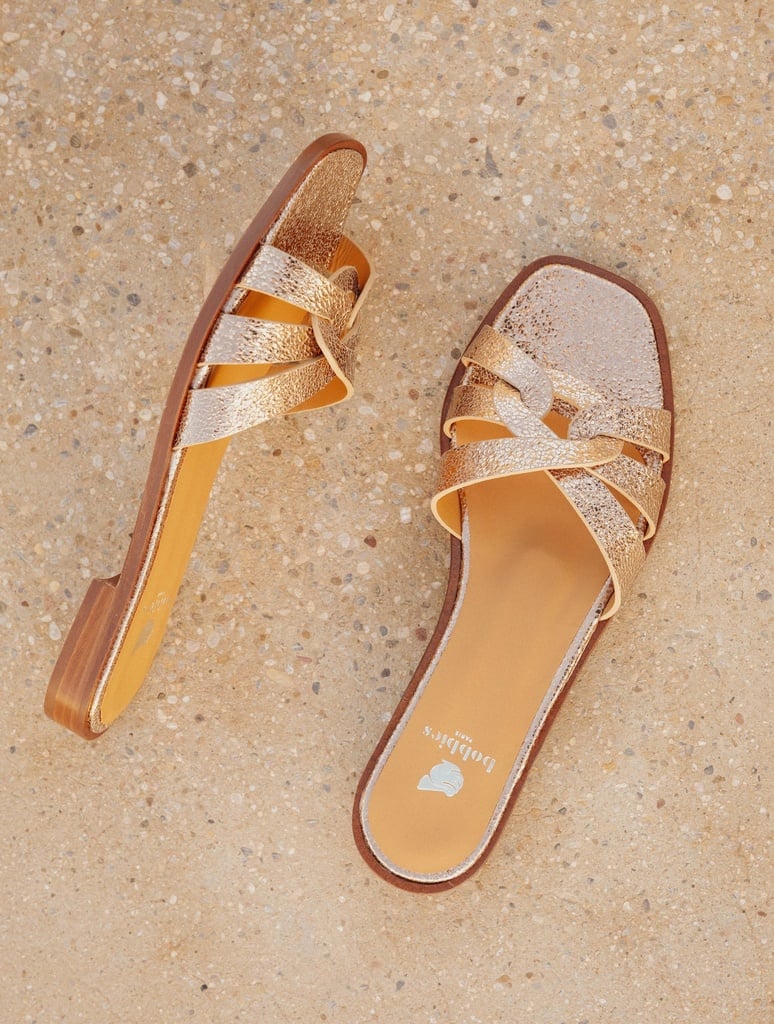 Sandales Plates : Thaïs - Sepia Gold