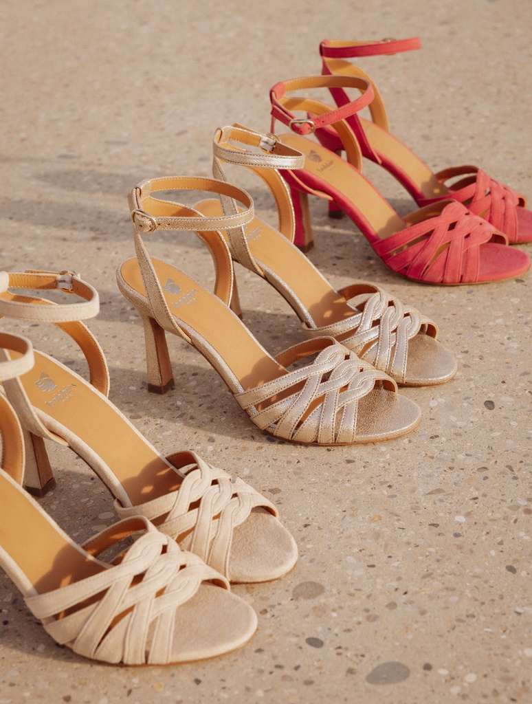 Heeled Sandals : Yuna - Miami Pink