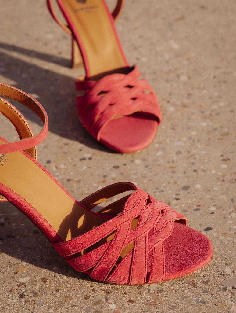Heeled Sandals : Yuna - Miami Pink
