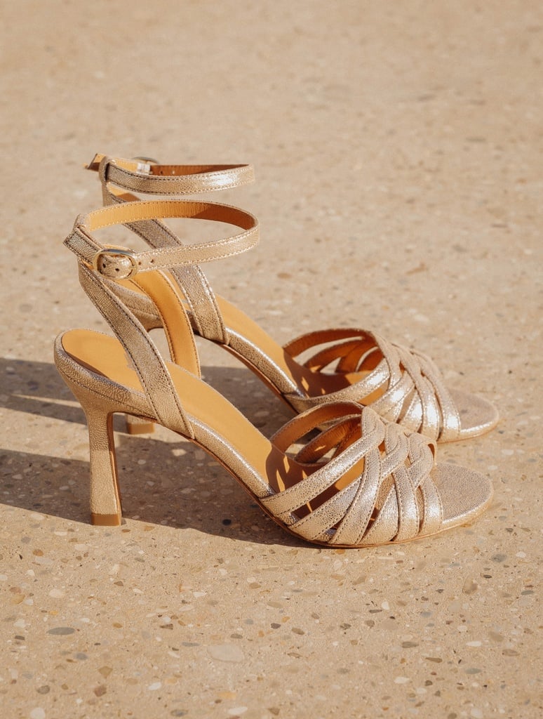 Sandales à Talons : Yuna - Iridescent Champagne