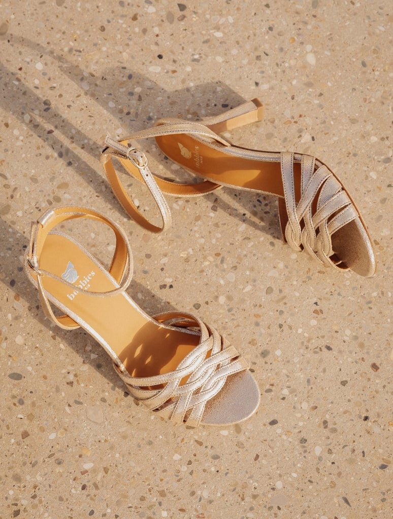 Sandales à Talons : Yuna - Iridescent Champagne