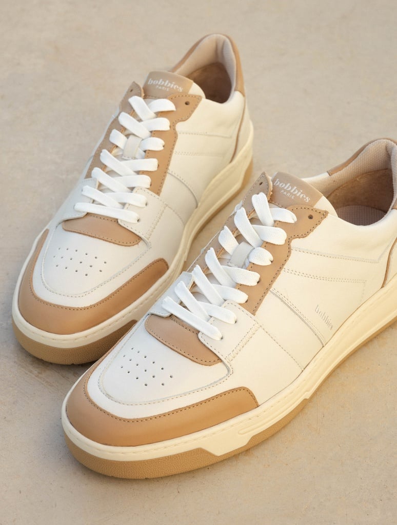 Sneakers : Cyrus - Off White & Biscuit