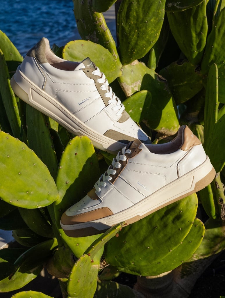 Sneakers : Cyrus - Off White & Biscuit