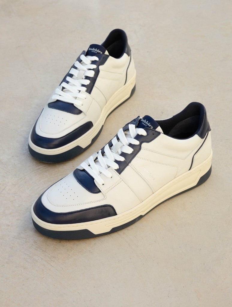 Baskets : Cyrus - Off-White & Midnight Blue