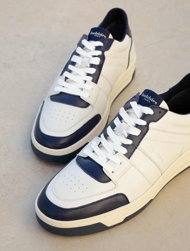 Baskets : Cyrus - Off-White & Midnight Blue