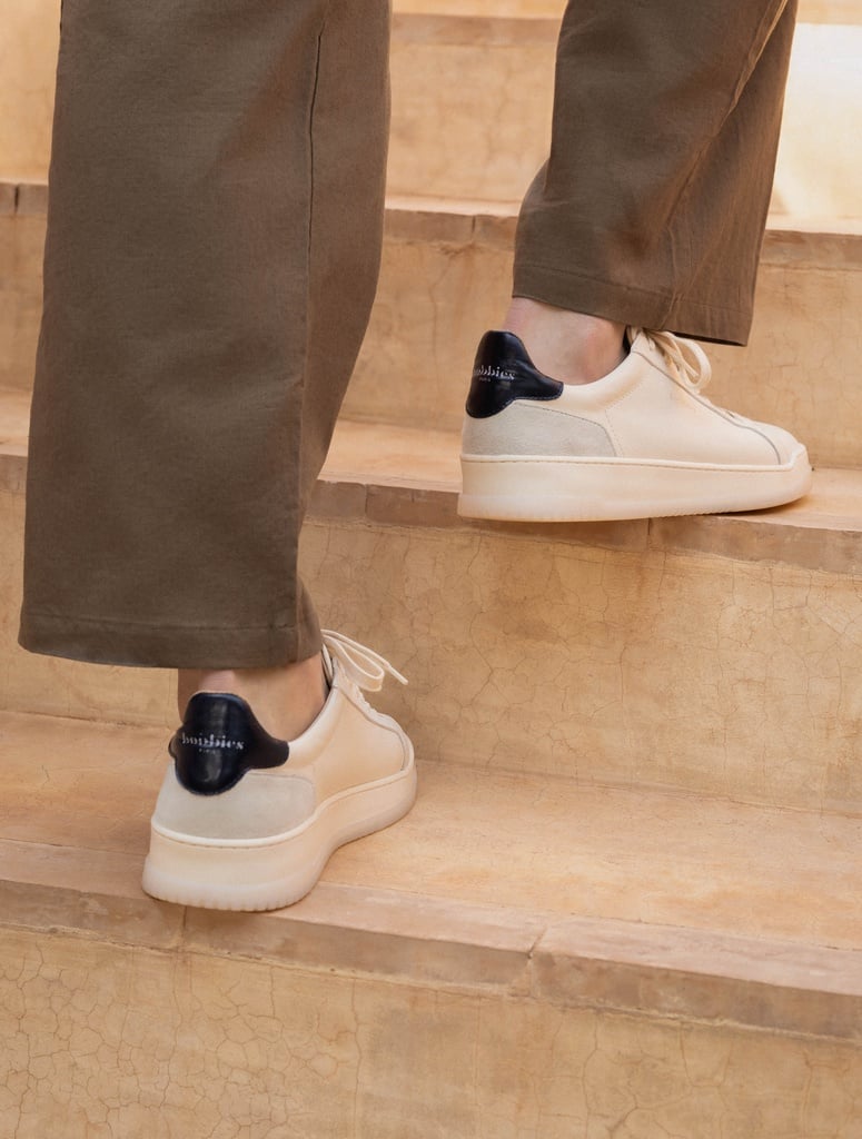 Sneakers : Daniil - Cream & Midnight Blue