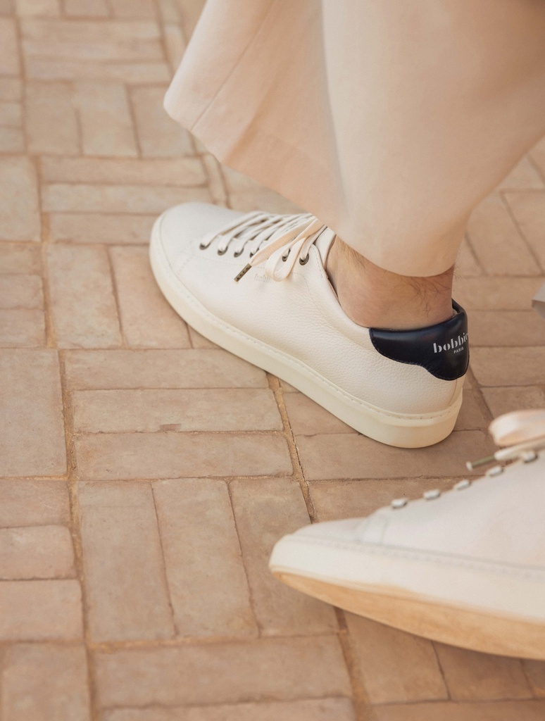 Sneakers : Montana - Foam & Bleu Nuit