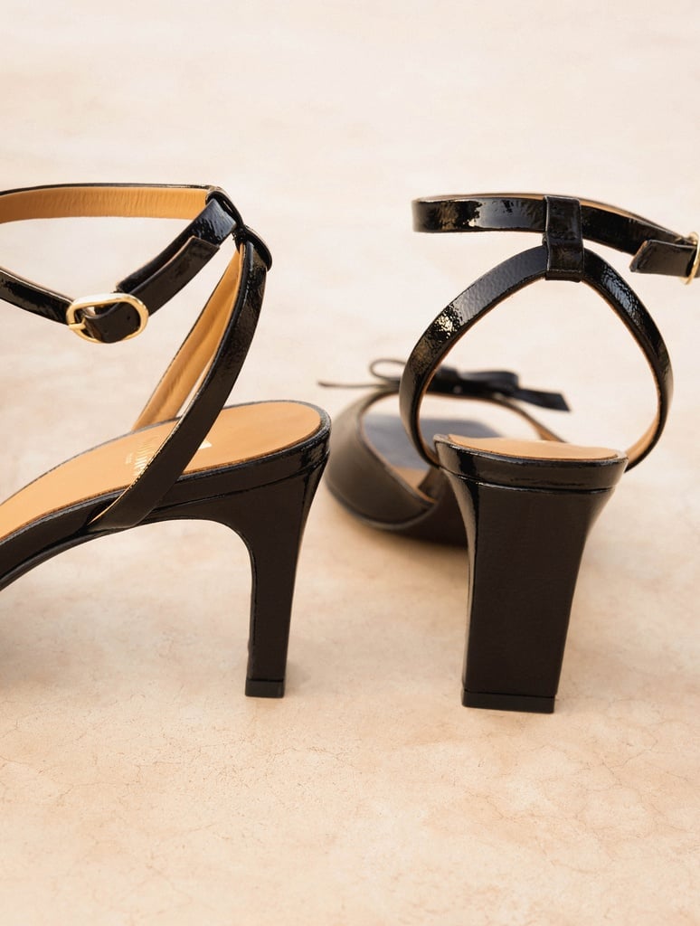 Sandales à Talons : Amina - Black Vinyl